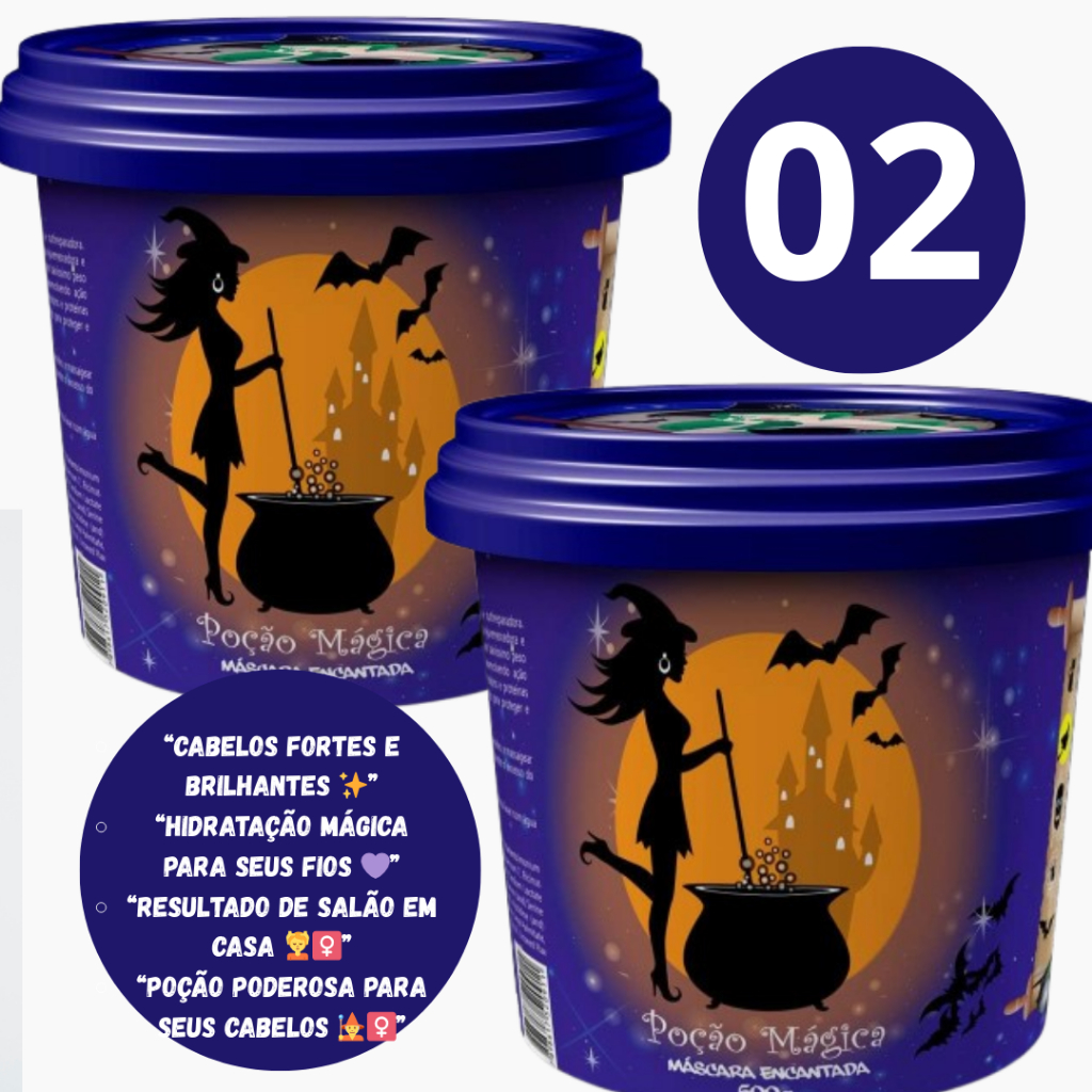 Promoção 2 Probelle Poção Magica Máscara Encantada 500g