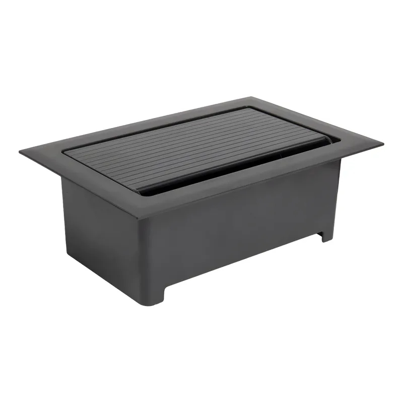 Caixa De Tomada Embutir Mesa 4 Tomadas Monobloco Cor Preto