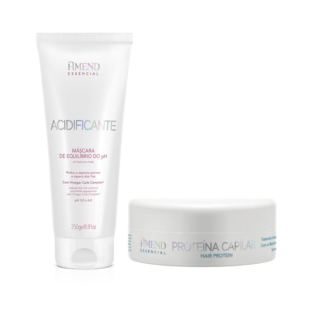 Amend Kit Acidificante Máscara Equilíbrio Do Ph 250g + Proteína Capilar Hair Protein 100g