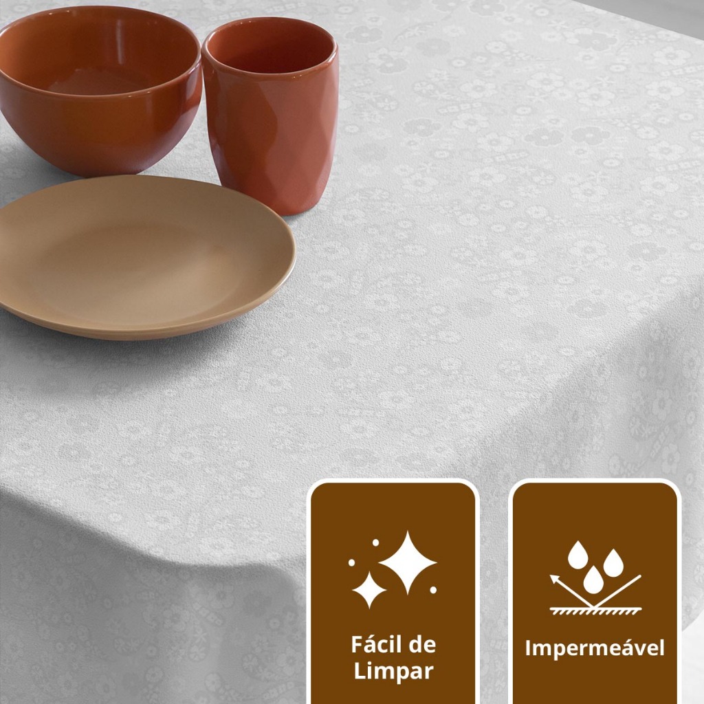Toalha Mesa Plástica Térmica Pvc Estampada Florida 4 a 12 lugares Vr — imagem 2 de 2