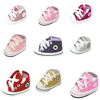 Tênis Sapatinho Star Bebê Recém Nascido Cano Alto Com Glitter em Oferta na Shopee