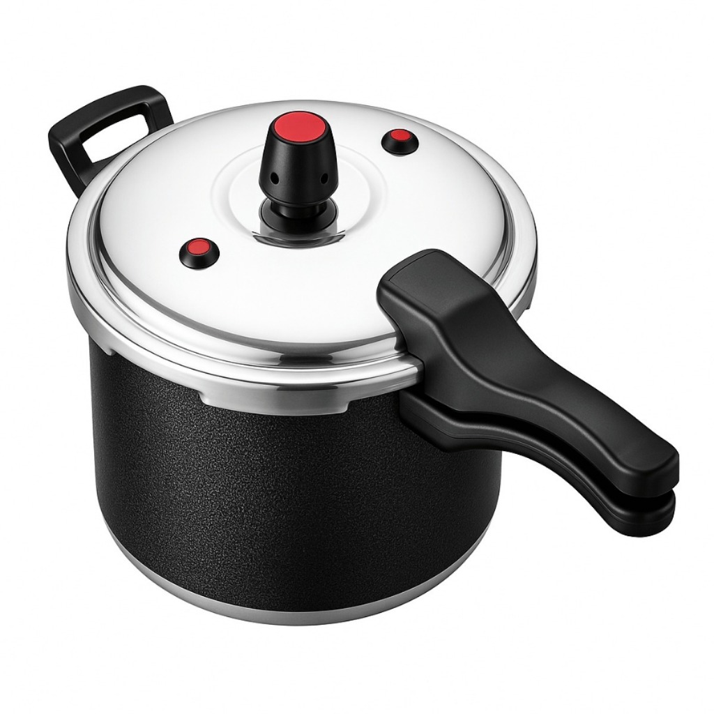 Panela de Pressão Moderna Premium Alumínio 4,5L com Válvula de Segurança Cozinha Prática