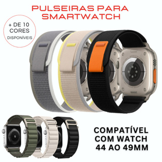 Pulseira Smartwatch Loop Trail Nylon Velcro Alpine Compatível 44mm 45mm 46mm 47mm ao 49mm em Oferta na Shopee