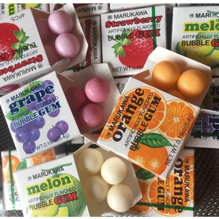 Chiclete Japonês Marukawa | Bubble Gum Sabores Sortidos | Doce Importado Ásia Doramas e Anime