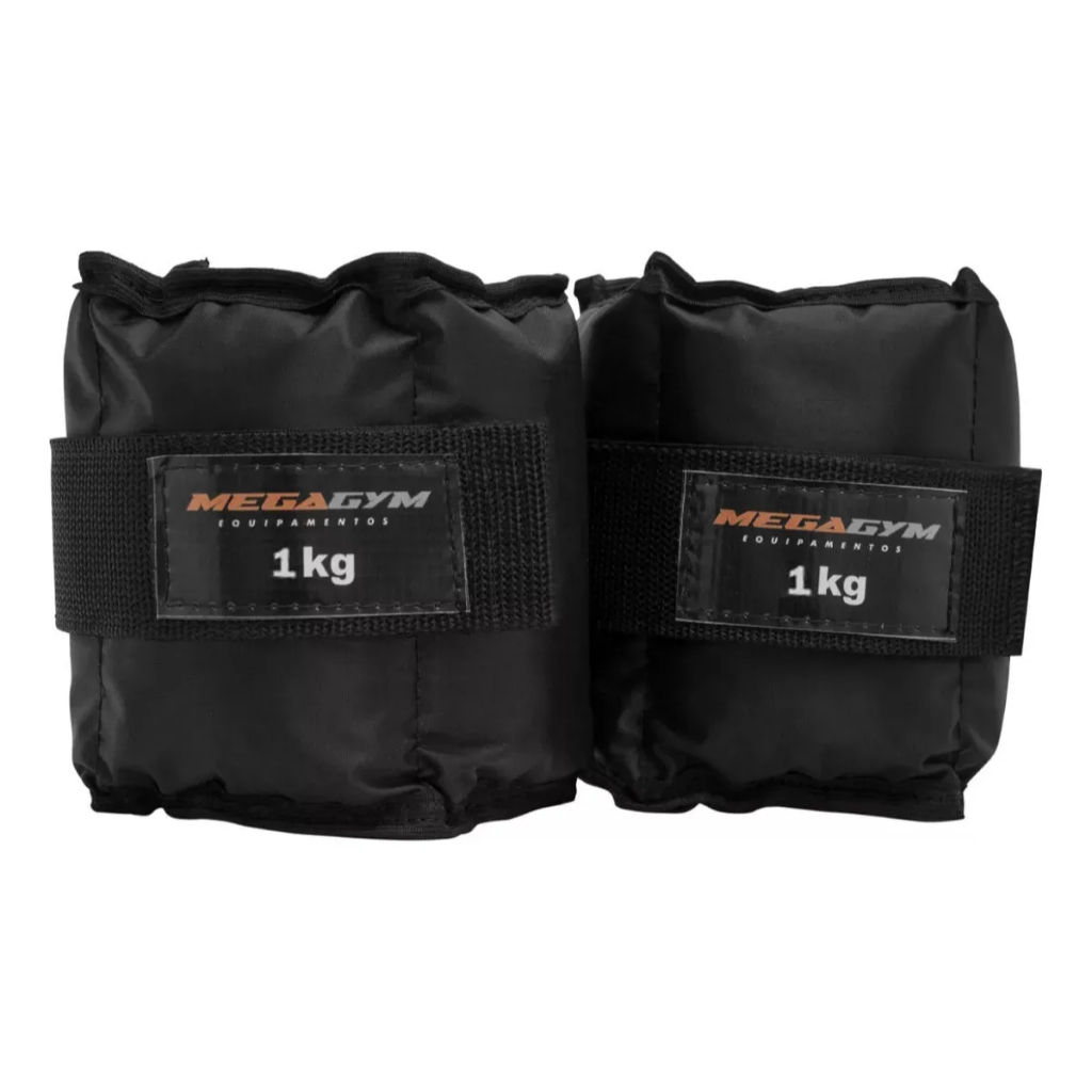 Kit Treino Fisioterapia Academia | 2 Caneleiras 1kg + 2 Halteres Emborrachados 1kg | Peso Musculação · foto 2