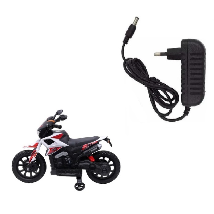 Carregador Moto Elétrica Motocross Big Trail 6v Motinha Infantil P/ Criança Carregador de Pino