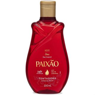 Óleo Desodorante Corporal Paixão Amêndoas Tentação Ameixa Rubi 200ml em Oferta na Shopee