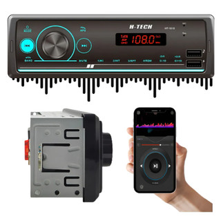 Aparelho de Som Rádio MP3 Bluetooth 2 Saídas USB H-Tech Controle Via Aplicativo HT-1015
