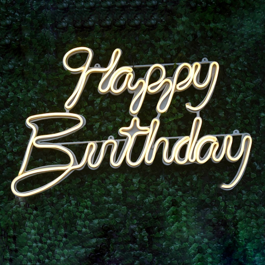 Luminária Led Neon Happy Birthday Decoração Festa Aniversário Iluminação Painel em Oferta na Shopee