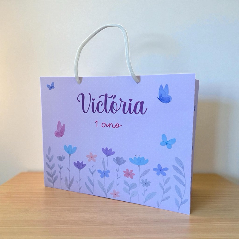 Sacolinha personalizada Jardim Encantado das Borboletas | Lembrancinha Encantada - DESMONTADAS