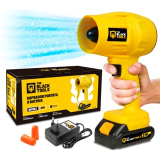 Soprador De Folhas Turbo Portátil Sem fio Recarregável 2000w Ergonômico Com Bateria 21v Amarelo em Oferta na Shopee