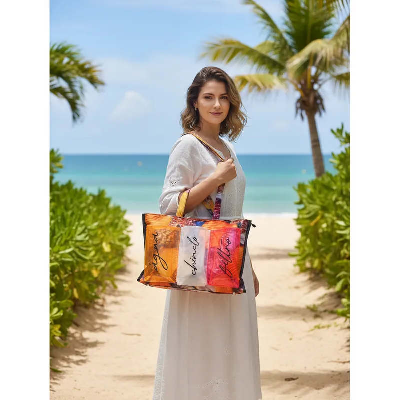 Bolsa de Praia e Piscina Verão Tamanho Grande Impermeável C/ Forro Estampada