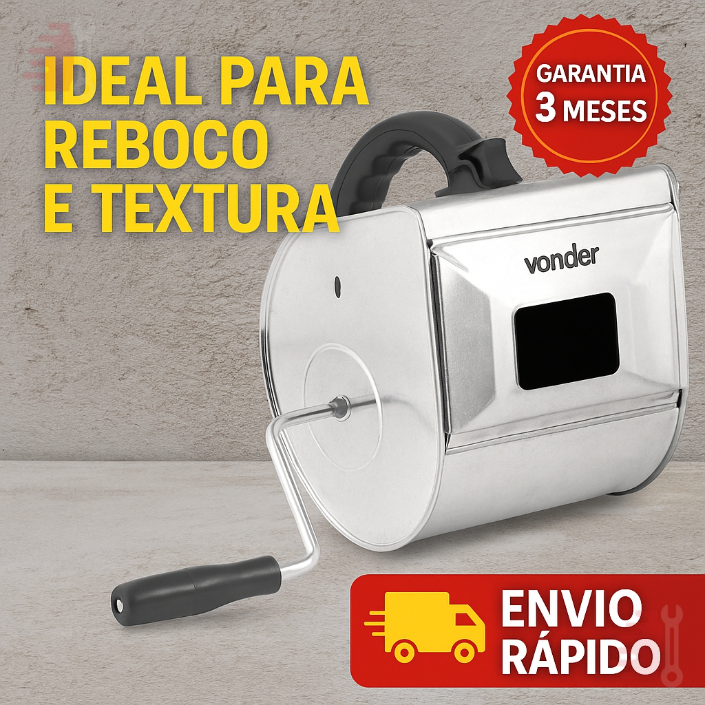 Chapiscadeira Manual Vonder Aplicador de Chapisco Reboco Textura Chapisqueira Prática em Oferta na Shopee