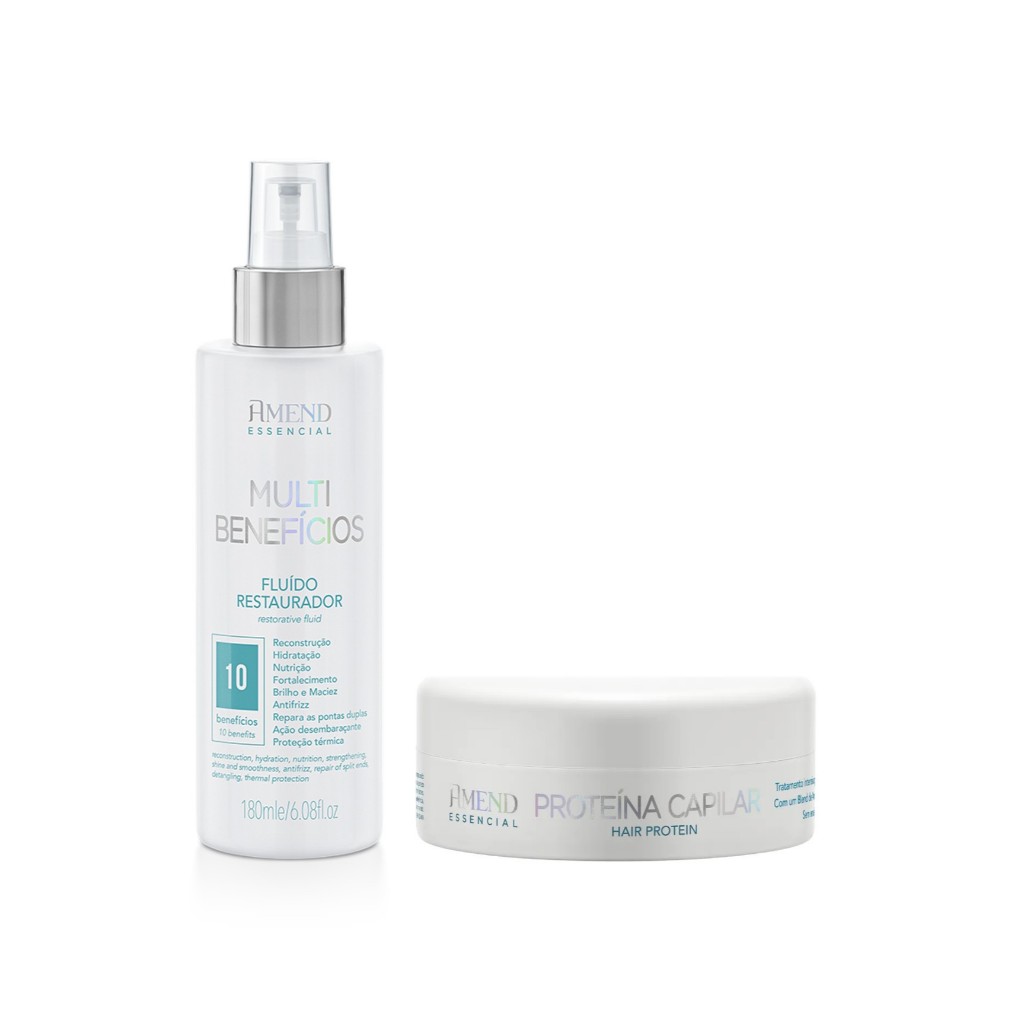 Amend KIT Essencial Fluído Multi-Benefícios 180ml + Proteína Capilar 100g