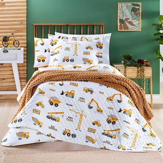 Kit Cobre Leito Infantil 5 Peças Solteiro Com Jogo de Cama Lençol Infantil Macio Anti-Alérgico em Oferta na Shopee