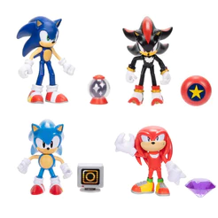 Bonecos Turma do Sonic The Hedgehog 9cm Articulados Com Acessório - Sunny brinquedos