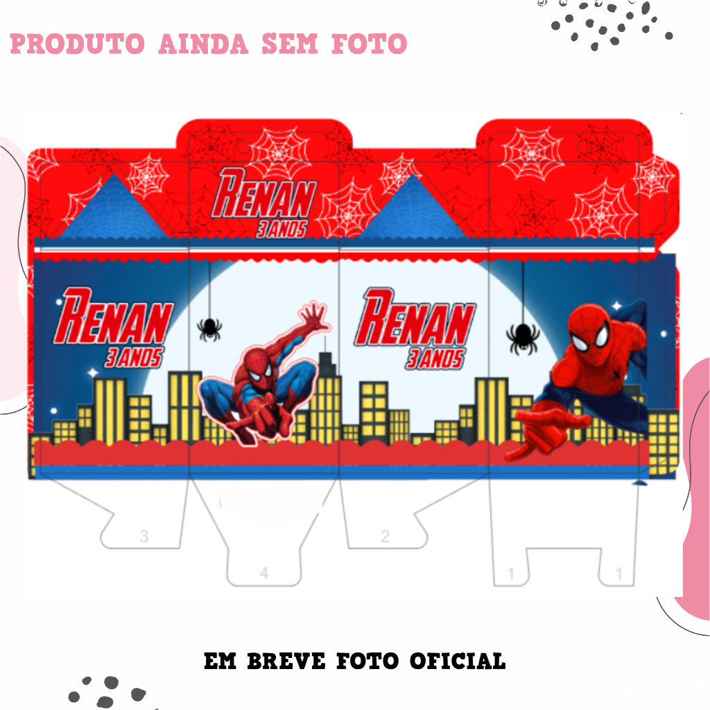 PEGUE E MONTE Kit Festa Homem Aranha Personalizado | Caixinhas | Lembrancinha | Aniversário Infantil