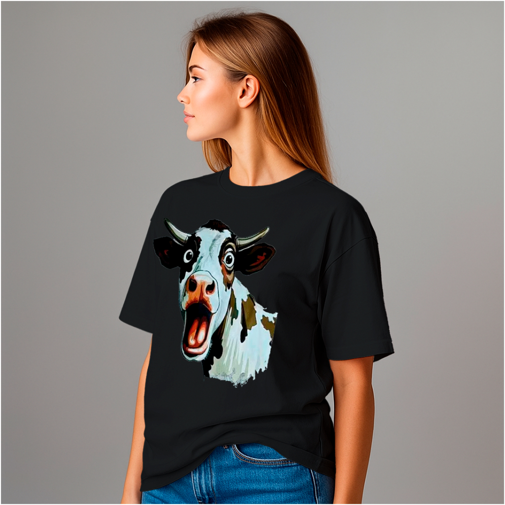 Camiseta Cowntry Premium Feminina 100% Algodão Estampa de Vaca