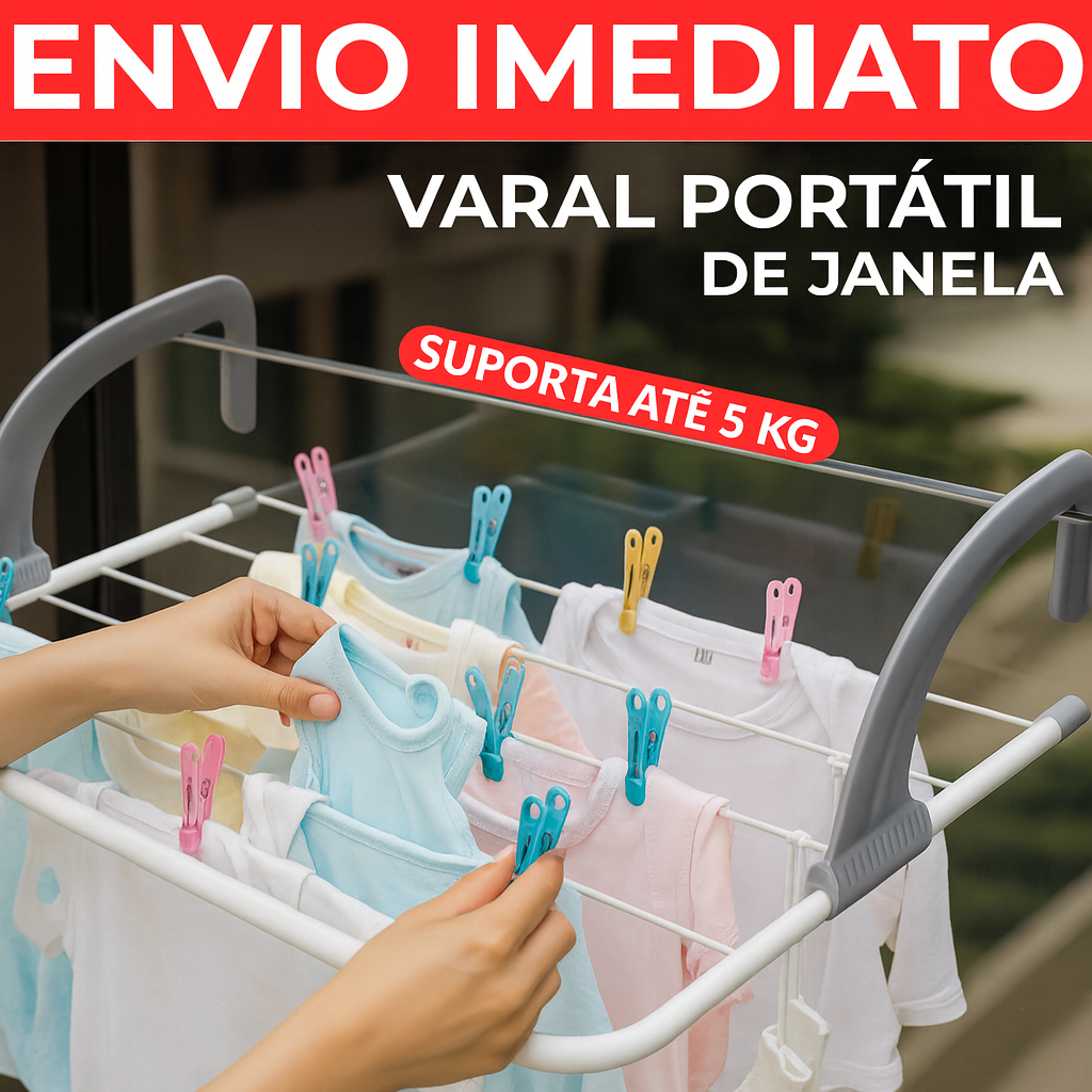 Varal Portátil Para Apartamento Janela Sacada Secador de Roupas Porta Ajustável Dobrável Resistente em Oferta na Shopee