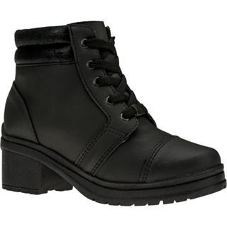 Bota Montaria Infantil Coturno Feminino Menina Cano Curto Salto Grosso Baixo Plataforma Confortável em Oferta na Shopee