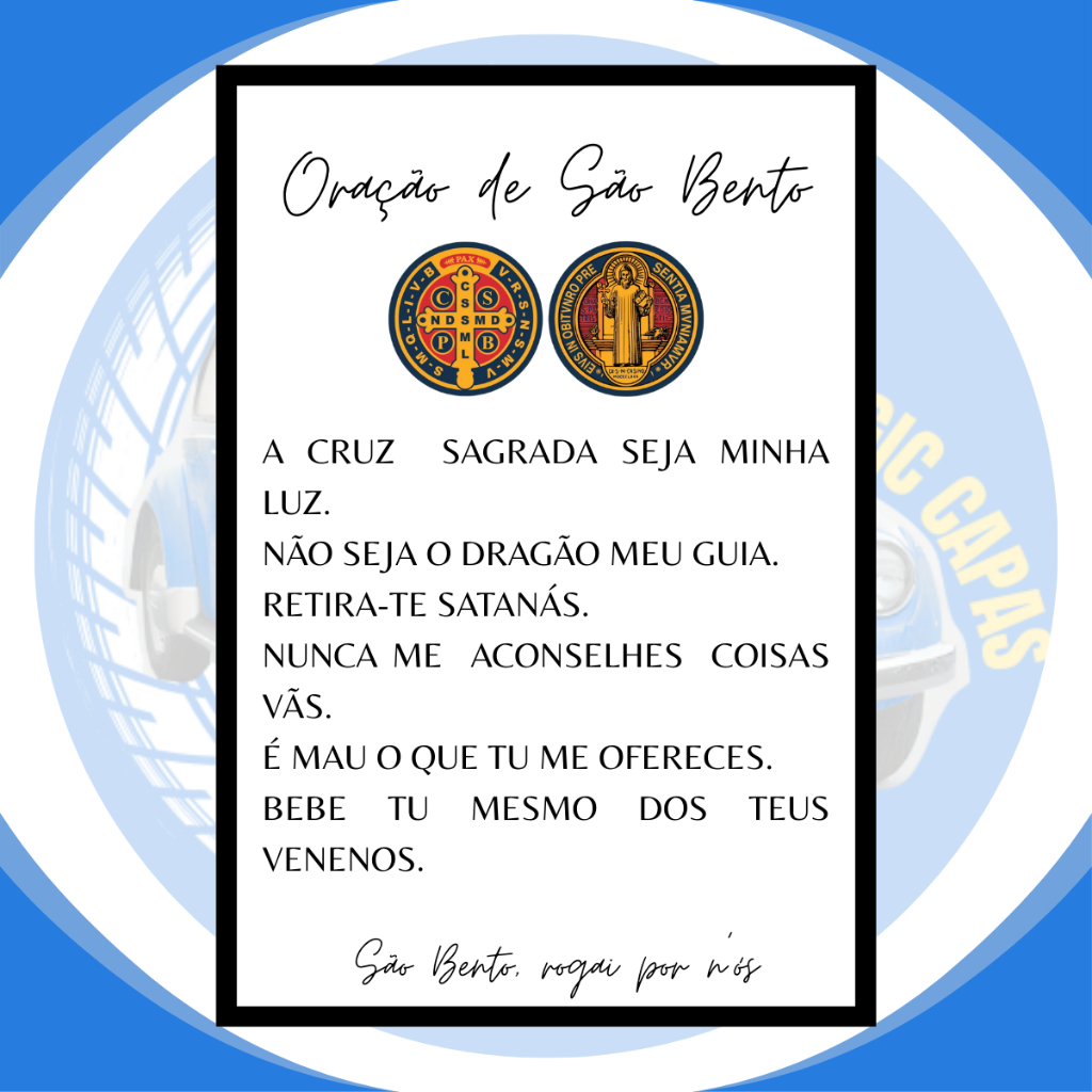 Placa Quadro Decorativo 20x30 Religioso Católico Oração De São Bento Igreja Proteção