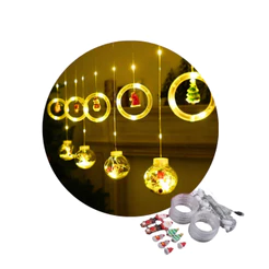 Pisca Cascata Varal 130Led 3,0m Circuito Bivolt Figura A Prova De Água Decoração Natal LuvinCo