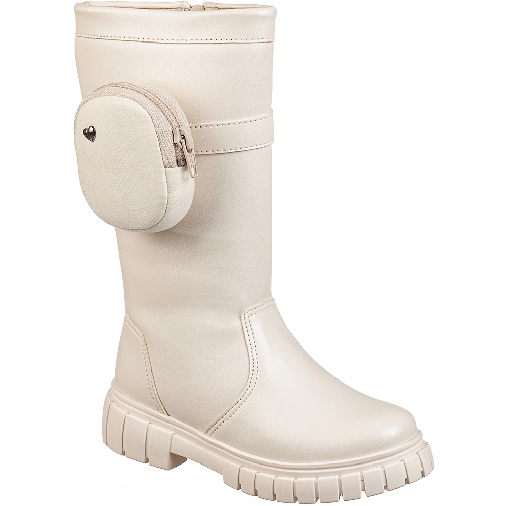 Bota Montaria GiGiL Teen Infantil Coturno Feminino Com Bolsinha Bag Bolsa Menina Cano Alto Conforto