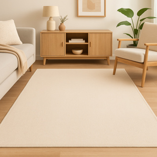 Tapete Jacquard Decorativo Boho Clean Antiderrapante Moderno em Cores Neutras para Sala em Oferta na Shopee