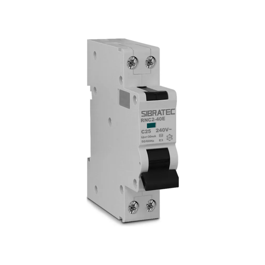 DDR Disjuntor Diferencial Residual Din Bipolar 2 Polos 30mA curva C de 10A até 40A