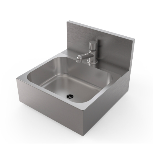 Pia Suspensa Lavatório Industrial Lavar Mãos Assepsia Inox Toneira Inox