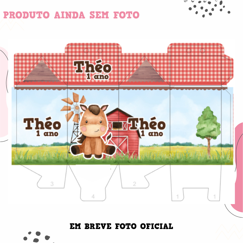 PEGUE E MONTE Kit Festa Fazendinha Vermelha Personalizado | Caixinhas | Lembrancinha | Aniversário Infantil