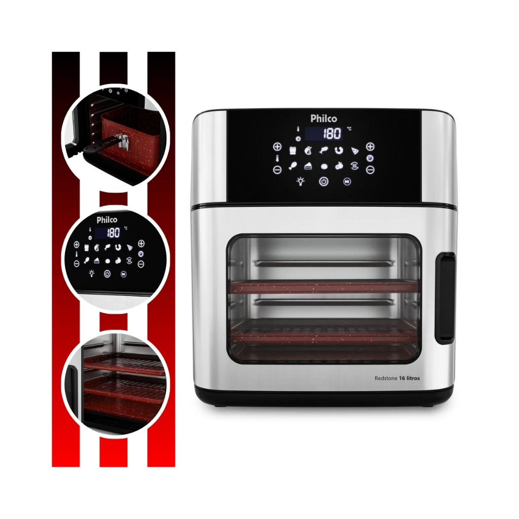 Fritadeira Air Fryer Oven 16 Litros 4 Em 1 PAF16A Com Painel Digital Philco em Oferta na Shopee