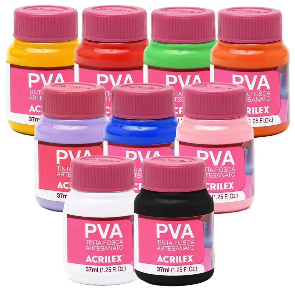 Kits Tintas PVA para Artesanato Acrilex 37ml (Pode escolher as cores) em Oferta na Shopee