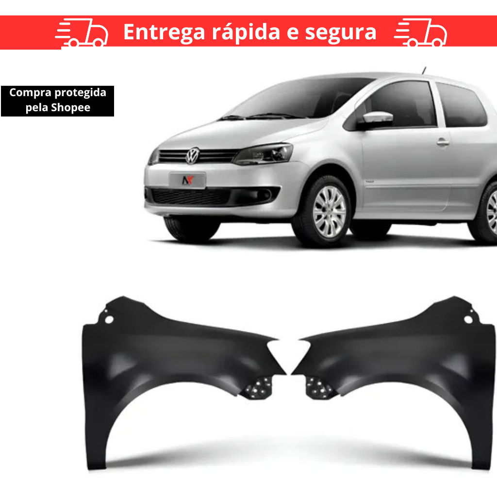 Par/Un Paralama Dianteiro FOX 2010 2011 2012 2013 2014 Para Lama