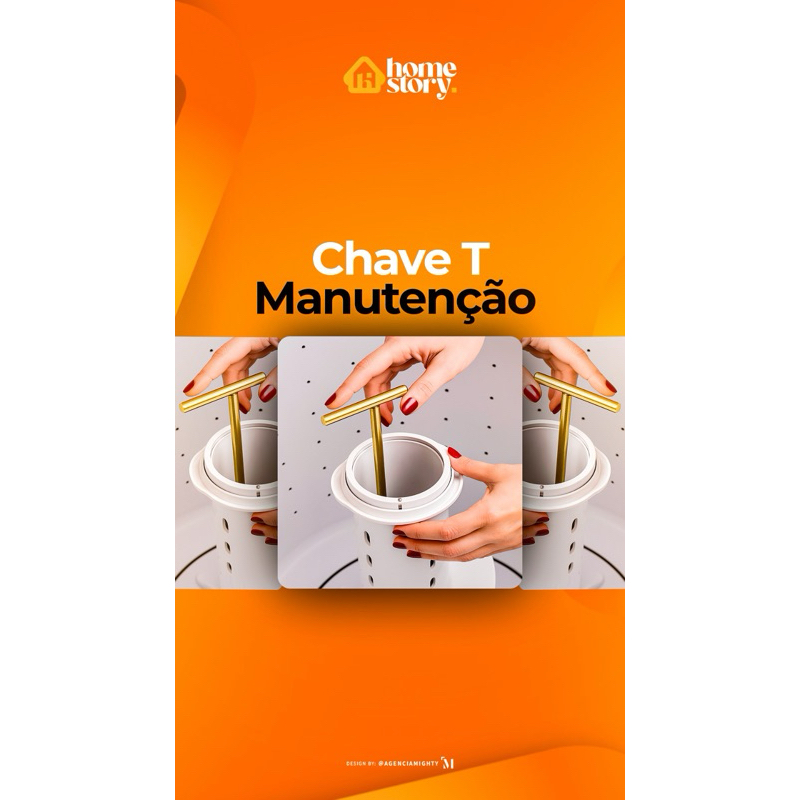 Chave T 10mm Longa 62cm Limpeza Agitador Brastemp Eletrolux