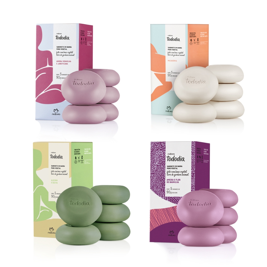 Caixa de Sabonete Todo Dia Natura Com 5 Unidades