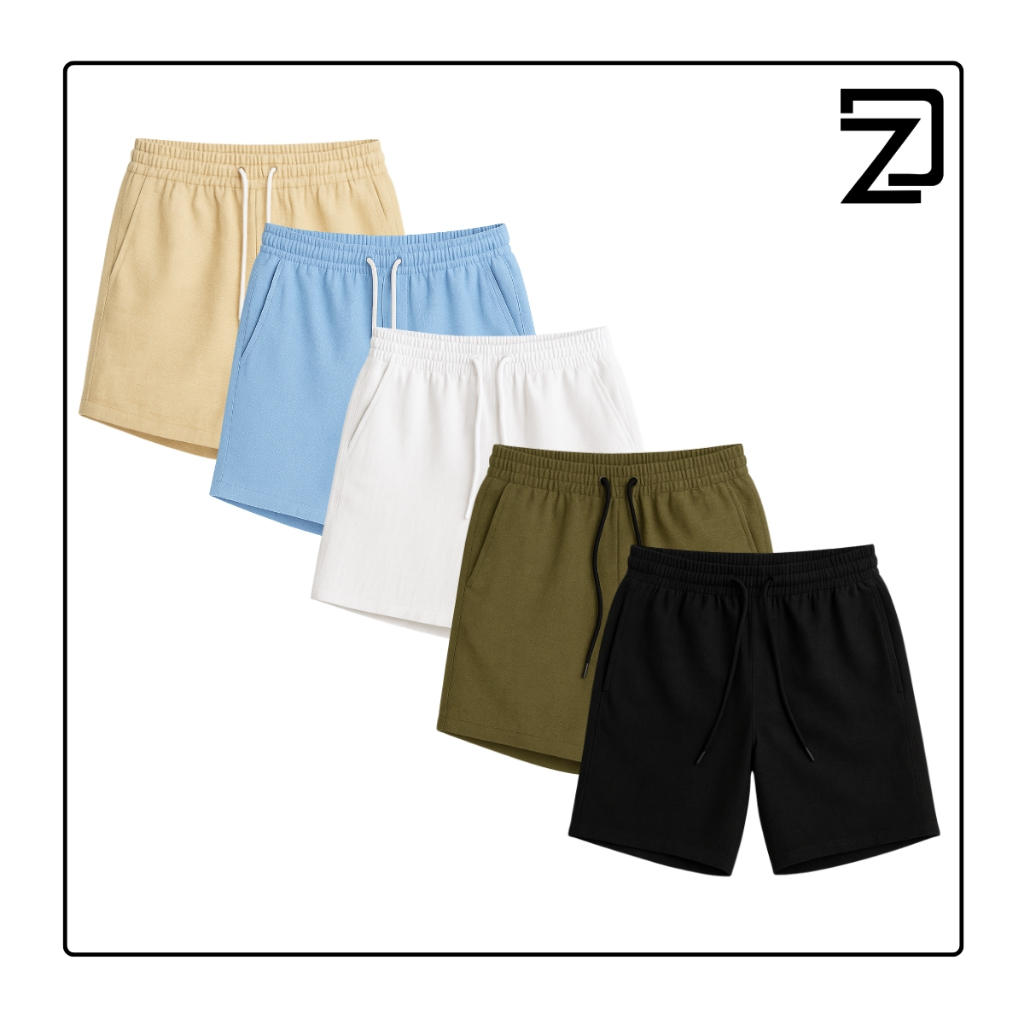 Kit 5 Shorts Masculino Linho Com Cordão em Oferta na Shopee