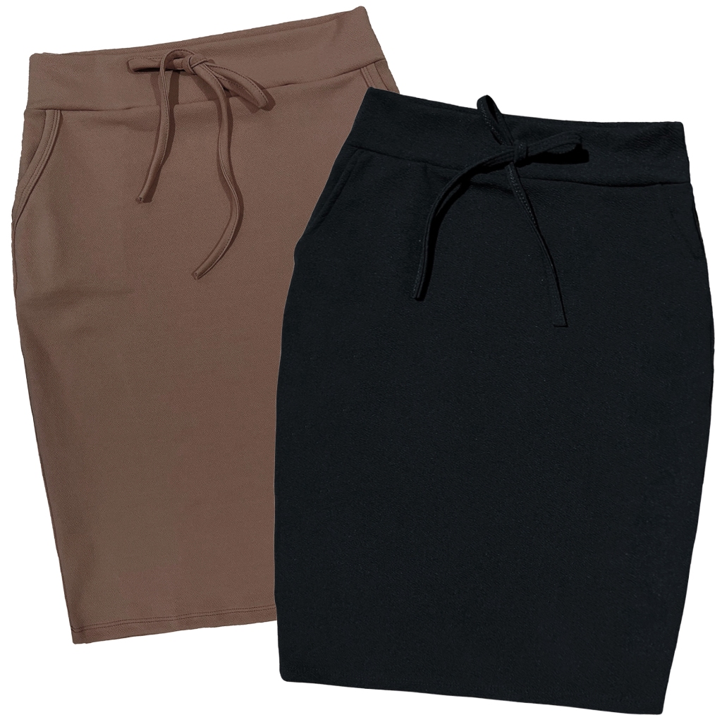 Kit 2 Saia Lápis Cintura Alta Estampada com Bolsos Funcional LIndas e Elegantes em Oferta na Shopee