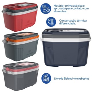 Caixa Térmica 20 Litros Cabe 26 Latas Air Flow Alta Qualidade Escolha Sua Cor - Termolar Original em Oferta na Shopee