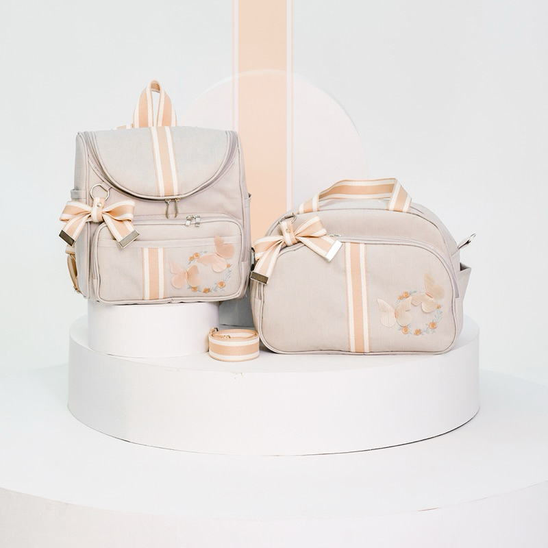Kit Bolsa Maternidade 2 Peças Bolsa e Mochila Térmica Belo Jardim