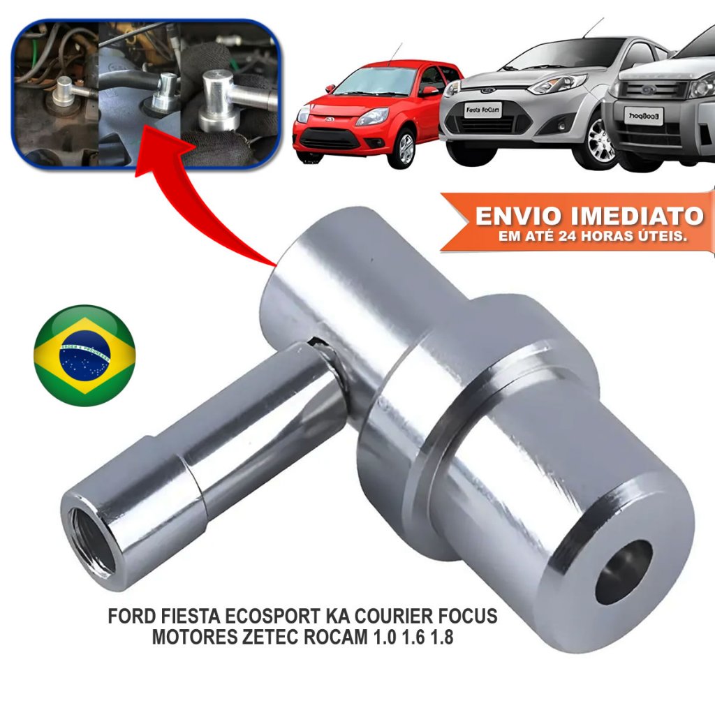 Válvula PCV Respiro Anti Chamas Fiesta Rocam 2004 a 2014 Motor 1.0 1.6 Metal Sistema Esférico Top NF em Oferta na Shopee