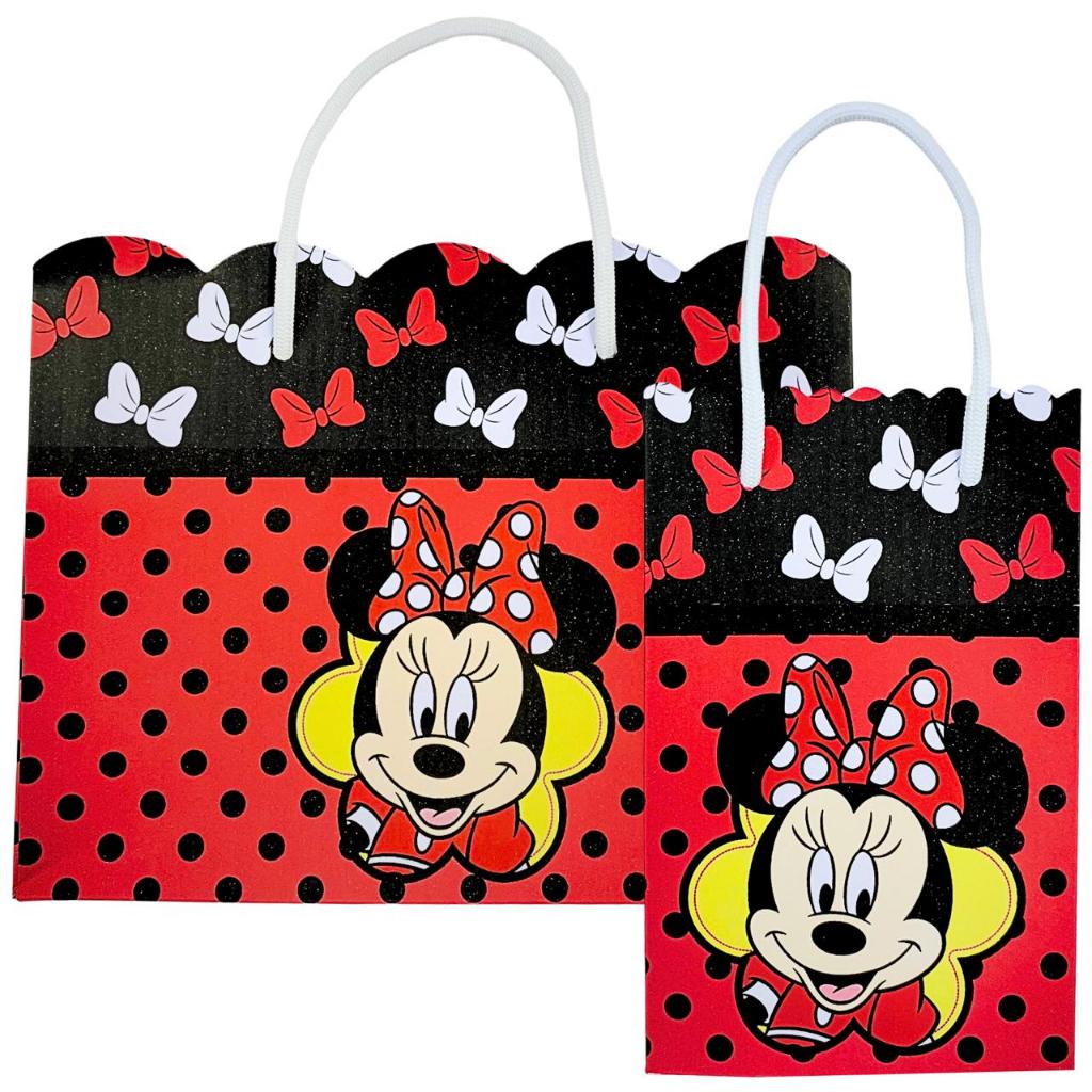 Detalhes do Sacolinha Personalizada Minnie Vermelha Sacolinhas para Lembrancinha de Aniversário Menina Infantil Sacolas Bolsa