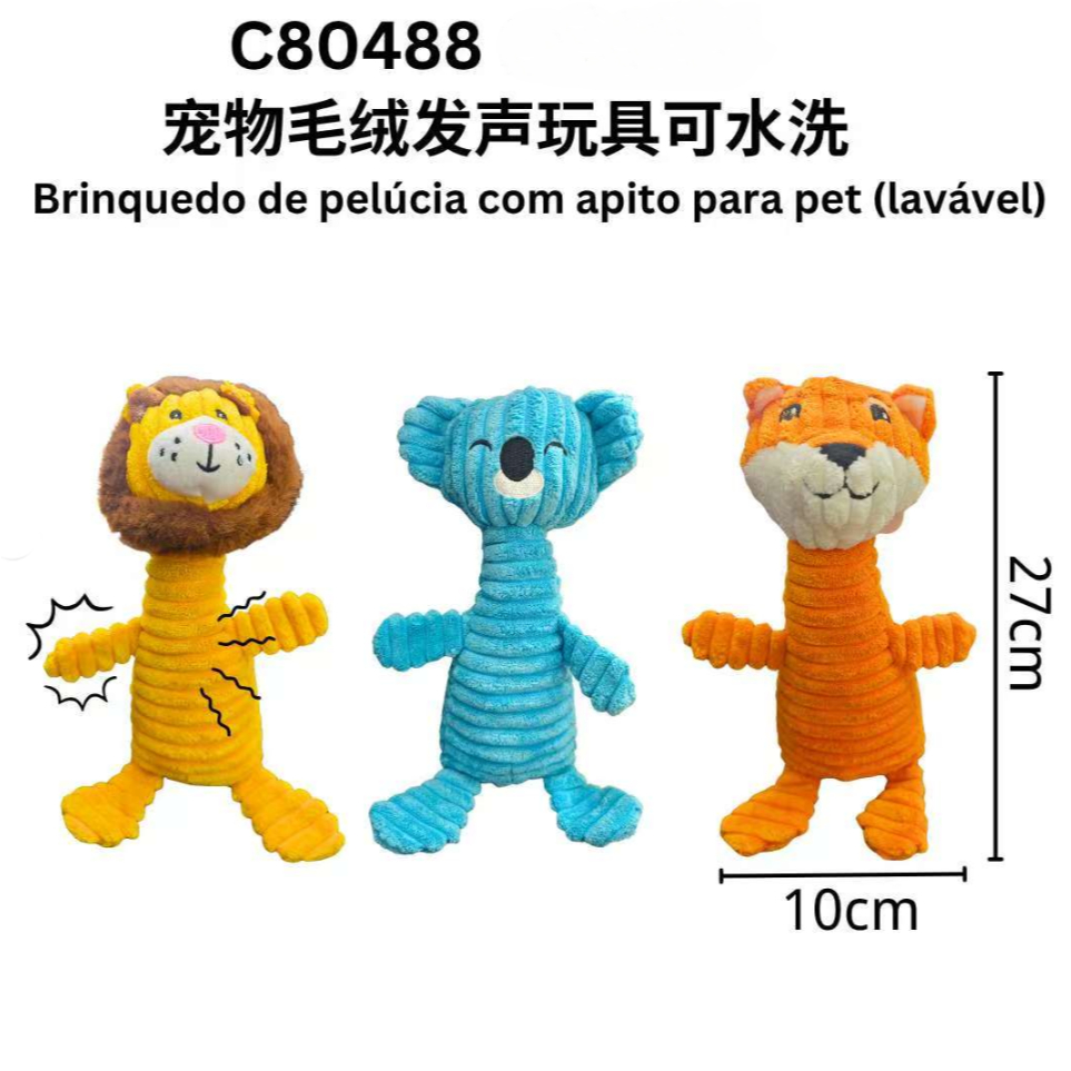 Brinquedos Para Cães De Pelúcia Em Forma De animal , Suprimentos Interativos Animais De Estimação Com Dentição