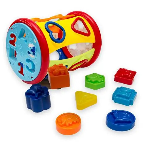 Brinquedo Infantil Cilindro Mágico Didático Educativo - Pica Pau com 9 peças