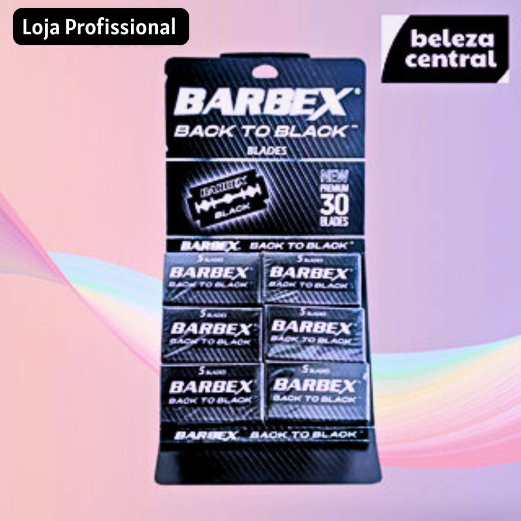 DUAS Cartelas Barbex Professional Back to Black  com 30 Lâminas Cada - Total 60 Lâminas - Made in Pakistan
