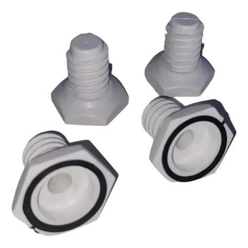 Kit C/ 4 Pé Nivelador Lavadora Ge Continental Mabe 711094