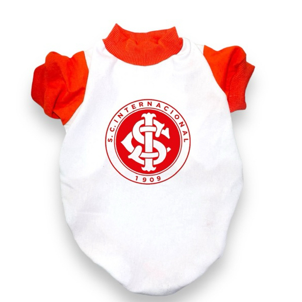 Roupa Camiseta Internacional pet algodão time futebol verão fresquinha Brasileirão em Oferta na Shopee