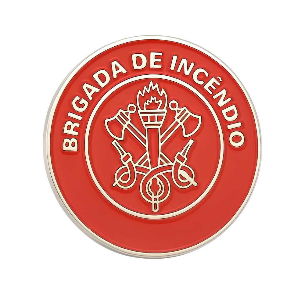 Boton Pin Broche Metal Cipa Segurança Brigada de Incêndio 30mm ou 20mm - 5 Und