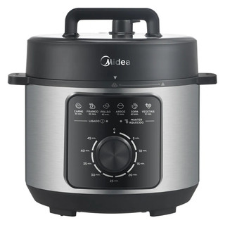 Panela Elétrica Mecânica Pressão 4L preta e Inox Midea 127v