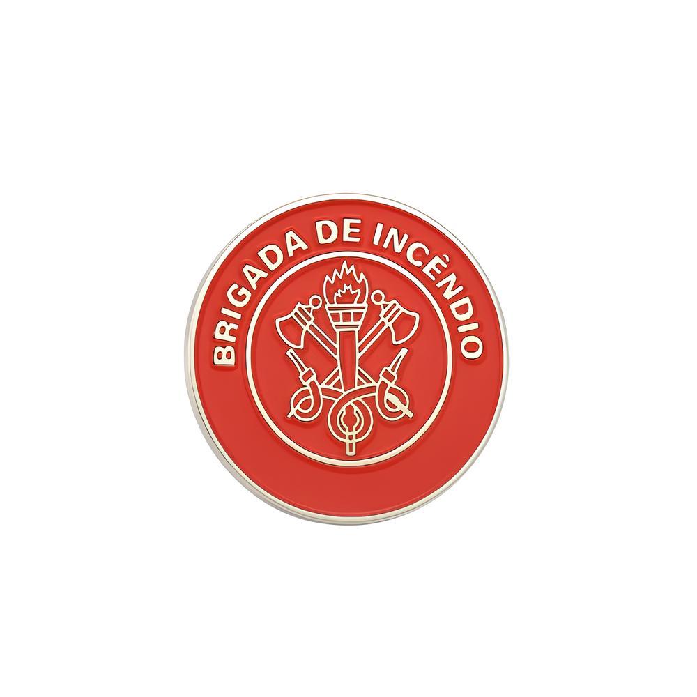 Boton Pin Broche Metal Cipa Segurança e Brigada de Incêndio 20mm - 1 Und